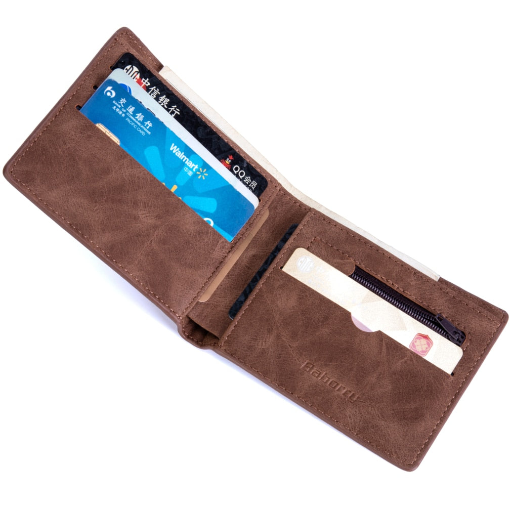 RFID Theft Protect Wallets New Men's Classic Leather Pockets Credit/ID Cards Holder Purse Wallet