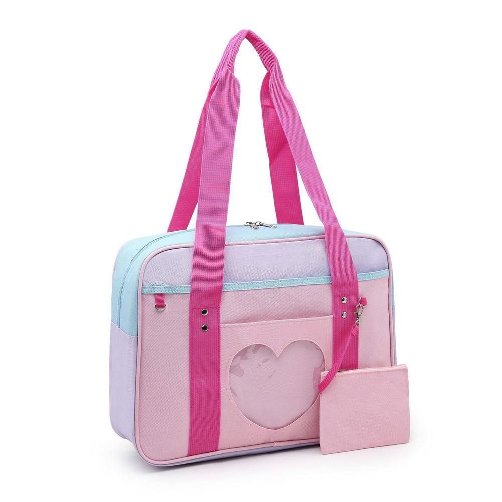 Japanese Preppy Style JK Pink Uniform Shoulder School Bags For Women Girls oxford Large Capacity Casual Luggage Handbags Tote