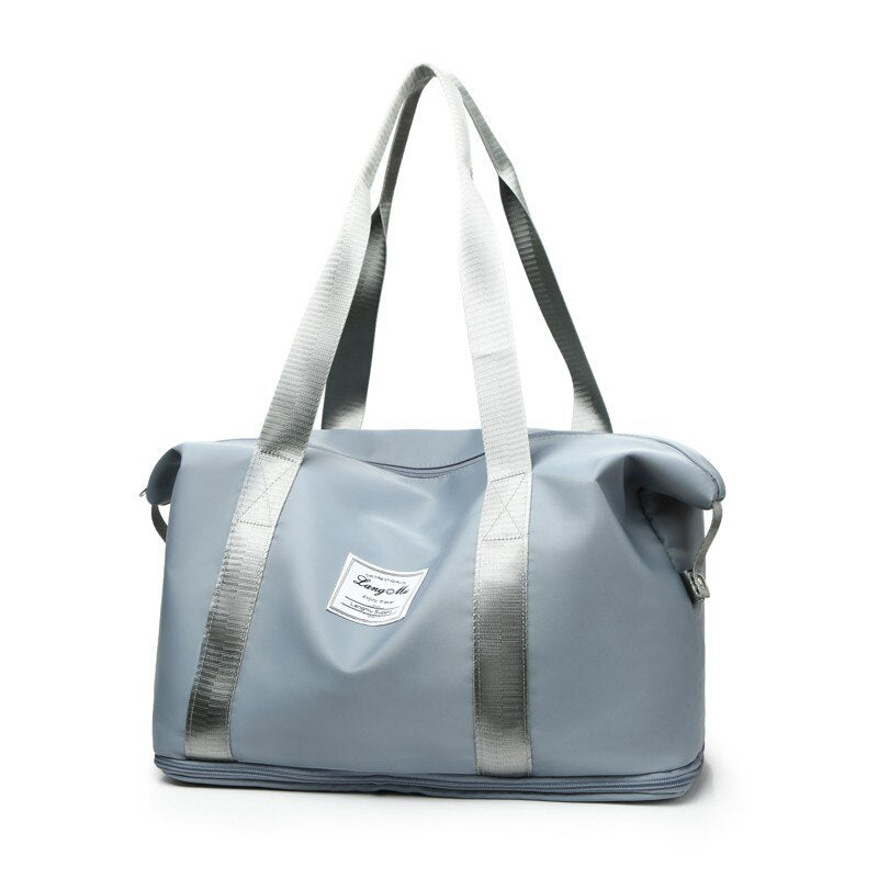 Fashionable Dry And Wet Separation One-Shoulder Carry-On Duffel Bag, Lady Large Capacity Extended Travel Bag