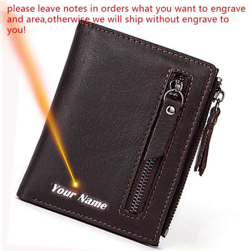 MVA Men Wallets Genuine Leather Wallets for Credit Card Holder Zip Small Wallet Man Leather Wallet Short Slim Coin Purse Men 604