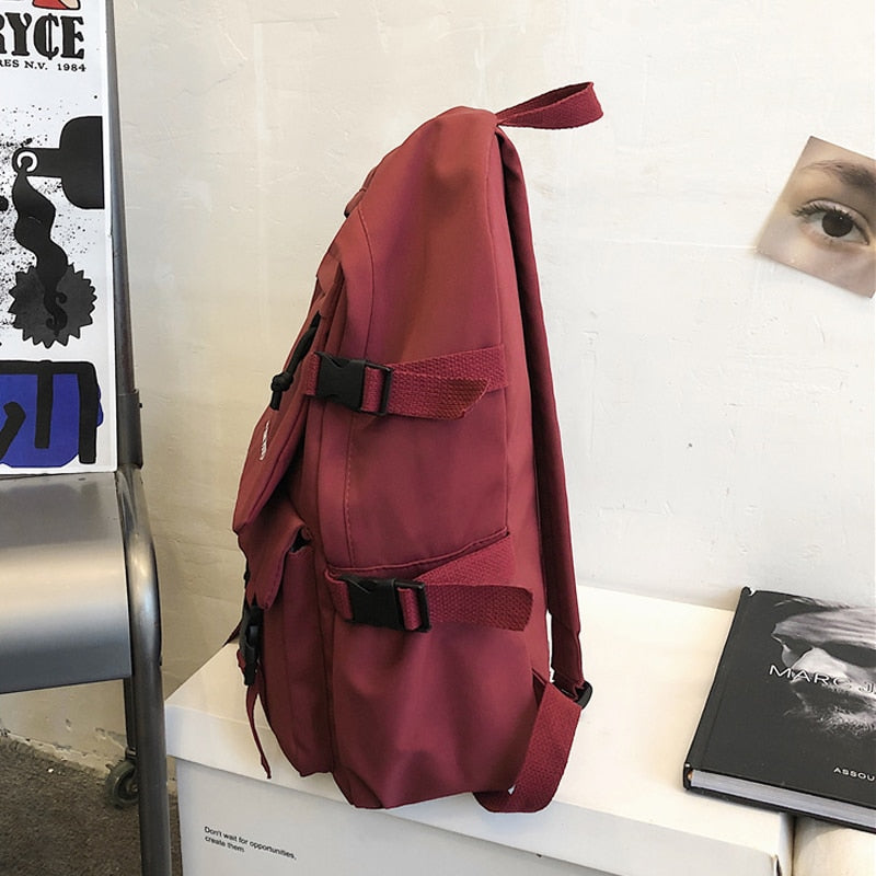 EnoPella Waterproof Men Big Backpack Nylon Business Travel Black Rucksack College School Bag For Teenage Girl Female Mochila