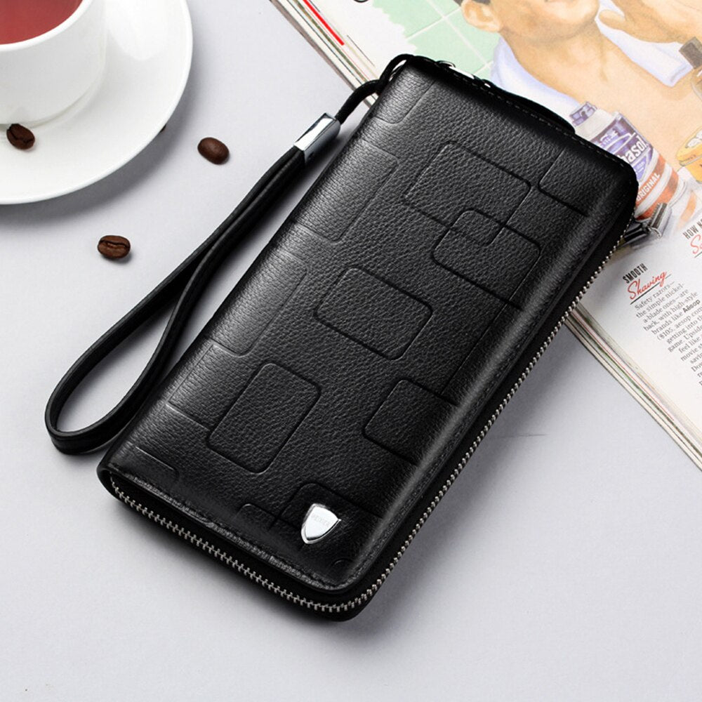 New Fashion Men's Wallet High Quality Genuine Leather Card Holder Designer Purse Mens Card Wallets Big Capacity Cardholder Bag