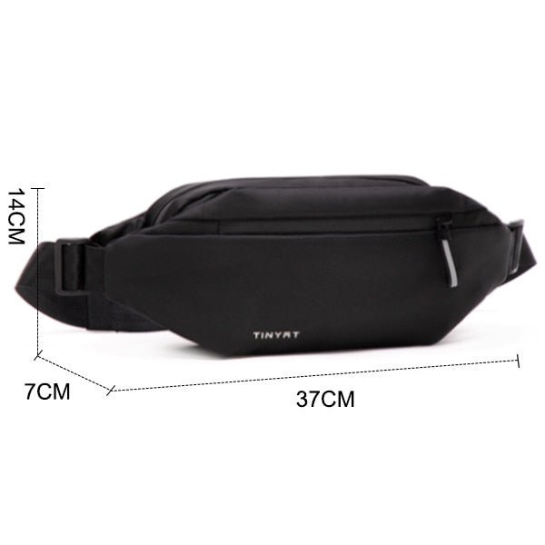 TINYAT Men 's Chest Bag Anti-thef New Multifunction PU Waist Bag for Sports Male Waterproof Outside Fanny Bag pack Shoulder Bag