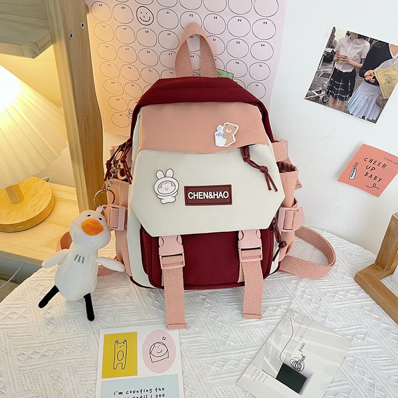 Small women's backpack girls school bag waterproof nylon fashion Japanese casual young girl's bag Female mini