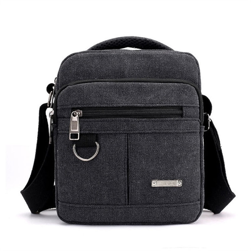 Canvas Shoulder Bag Men's New Korean Style Canvas Messenger Bag Outdoor Leisure Travel Portable Single-Shoulder Bag