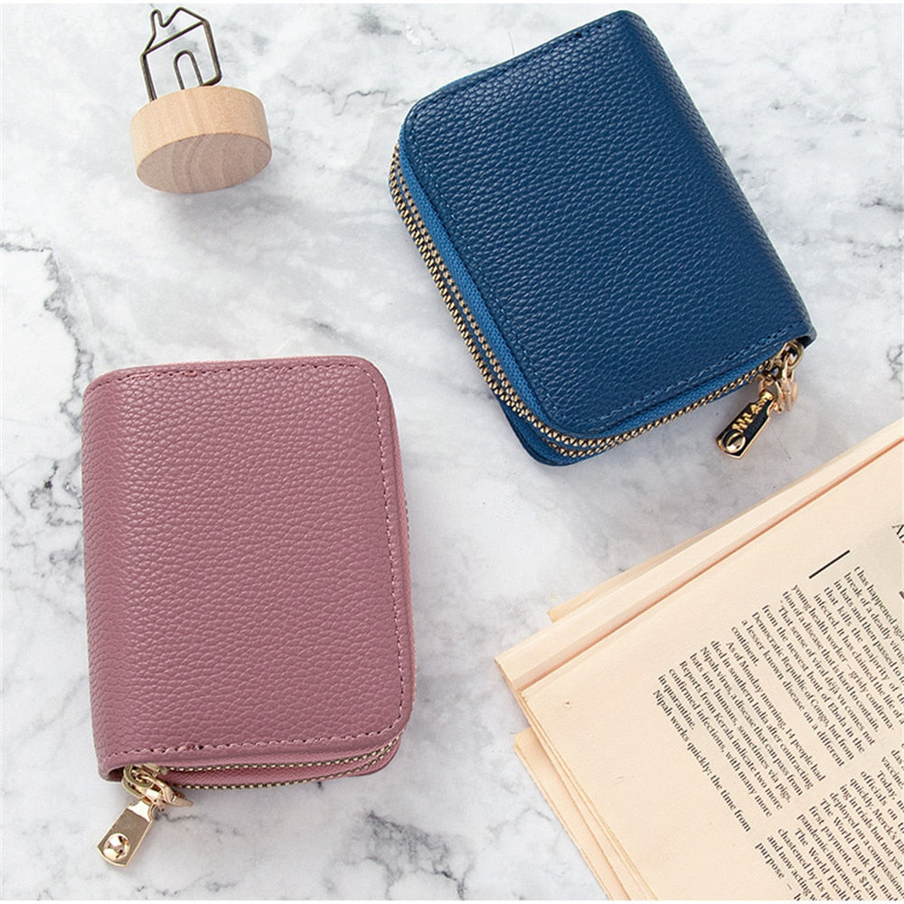 Women Men Wallets Zipper Mini Coin Purse PU Leather Lady Card Holder Men Card Case Multifunctional Leather Casual Purse