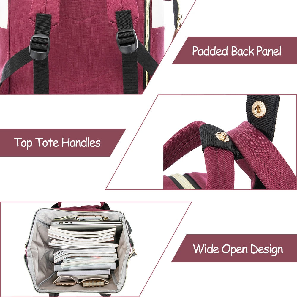 ZOMAKE Casual Hiking Camping Backpack Cute Travel Backpack for Women Girls With Wide Opening