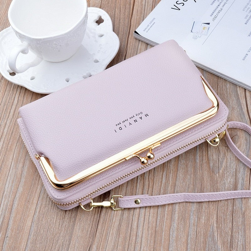 Luxury Women's Handbags Pu Leather Bag For Woman Female Clutch Phone Bags Women Business Card Holder Wallet Shoulder Bag