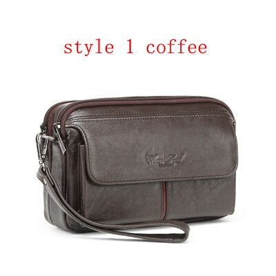 Men's Clutch Bags for men Genuine Leather Handbag Male Long Money Wallets Mobile Phone Pouch man Party Clutch Coin Purse