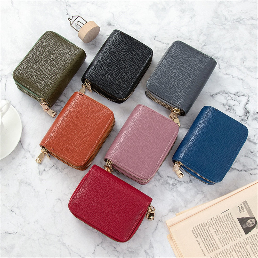 Women Men Wallets Zipper Mini Coin Purse PU Leather Lady Card Holder Men Card Case Multifunctional Leather Casual Purse