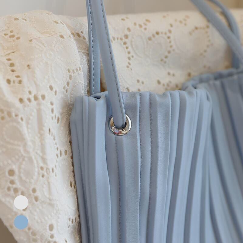 Shoulder Bags Women Solid Pleated Sweet Simple Large Capacity New Stylish All-match Designer Casual Totes PU Leather New Fashion