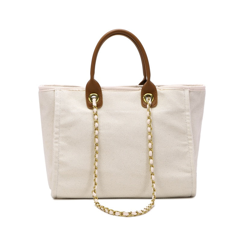 Personalized Embroidery Tote Canvas Women Bag Custom Name White Portable Handbag Simple Versatile Large Capacity Bag Shoper bag
