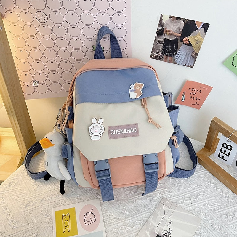 Small women's backpack girls school bag waterproof nylon fashion Japanese casual young girl's bag Female mini