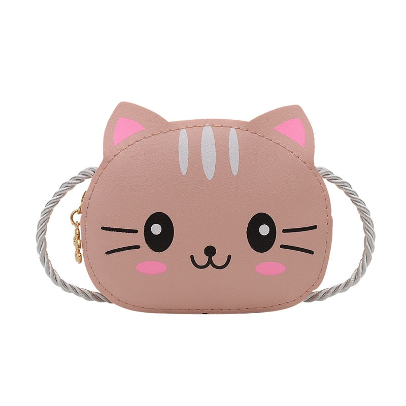 Lovely Children's PU Leather Red Messenger Bag Cute Girls Cartoon Shoulder Bags Princess Accessories Mini Coin Purse Handbags
