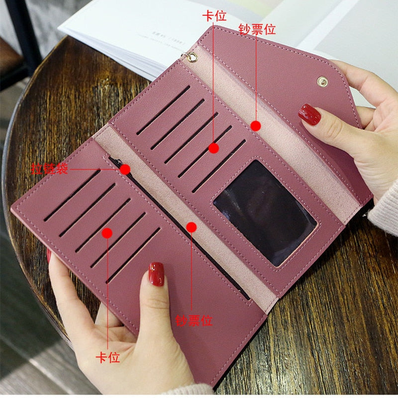 Long Tassel Wallet Women Purses Fashion Coin Purse Card Holder Wallets Female High Quality Clutch Money Bag PU Leather Wallet