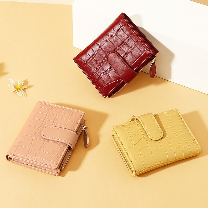 Fashion Stone Pattern Small Wallets PU Leather Coin Pures Ladies Popular Card Holder Mini New Design Standard Purses For Women