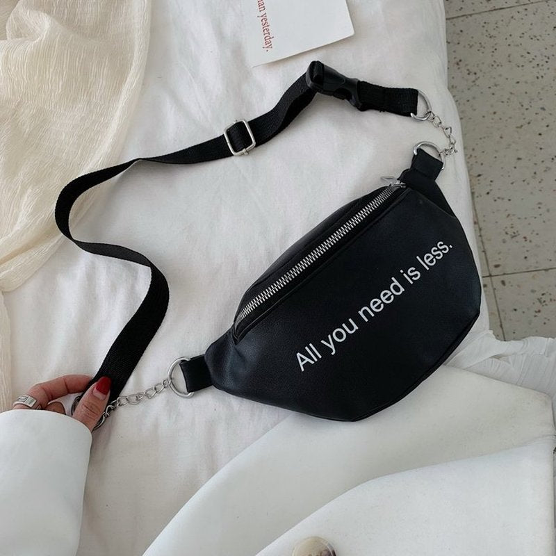 1PC Women Fanny Pack PU Waist Fanny Pack Chest Crossbag Travel Sports Zipper Pouch Hip Bum Bag Purse Phone Key Pouch Packs