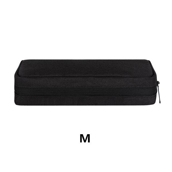 PURDORED 1pc Portable Waterproof USB Cable Earphone Storage Bag Digital Accessories Organizer Bag Unisex Makeup Bag Travel Pouch
