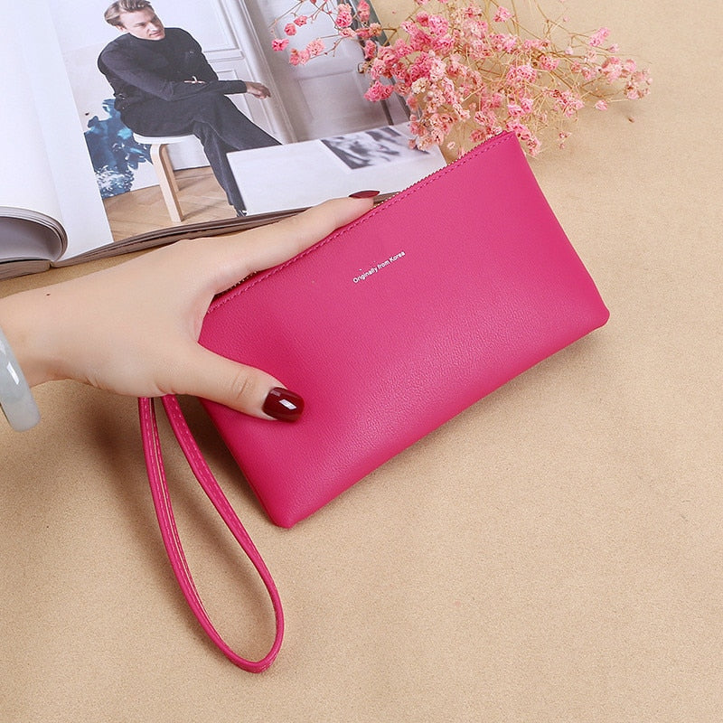 New Zipper Ladies Long Wallet Coin Purse Wallet PU Fashion Clutch Bag Large Capacity Ladies Wallet