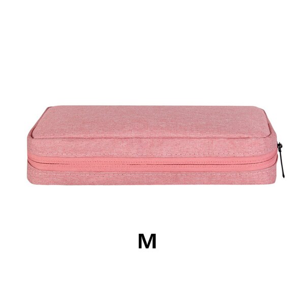 PURDORED 1pc Portable Waterproof USB Cable Earphone Storage Bag Digital Accessories Organizer Bag Unisex Makeup Bag Travel Pouch