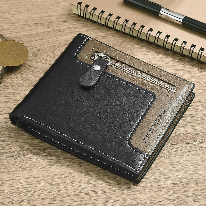 Fashion Brand Wallet Men Leather Men Wallets Purse Short Male Clutch Leather Wallet Mens Money Bag Quality Guarantee