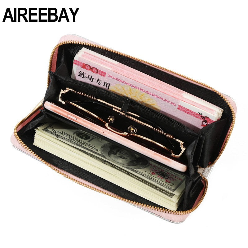 ~~BIG SALE ~~Holographic Leather Wallets Laser Organizer Ladies Wallet Women Handbag Long purses Girl Purse Card Id Holders