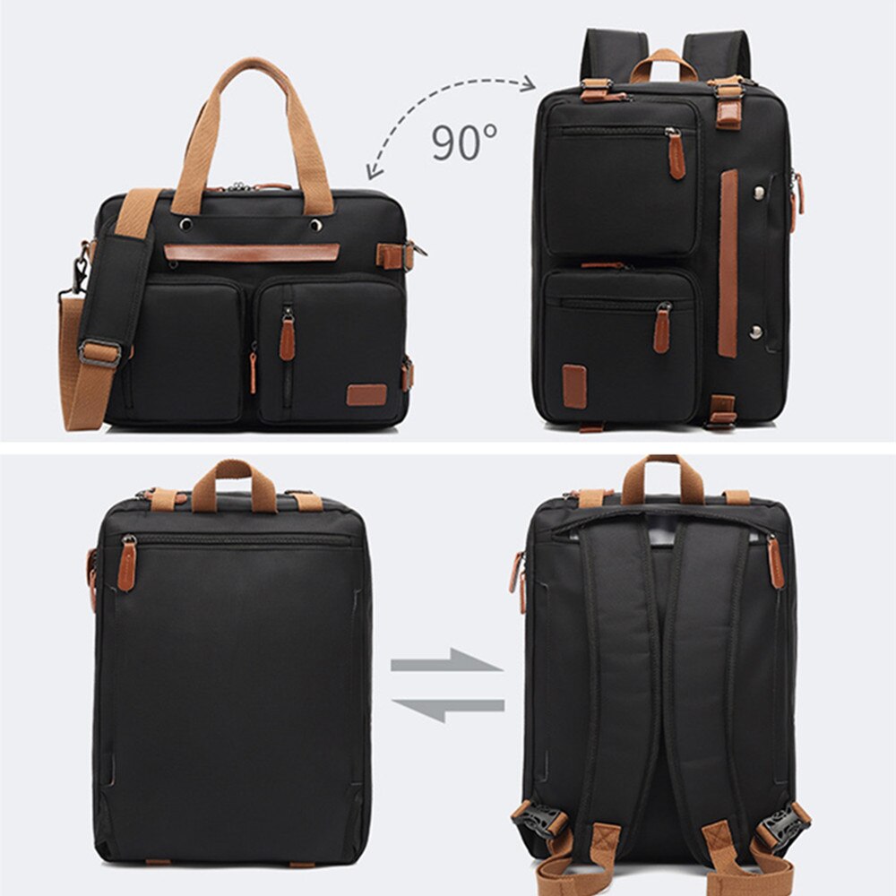COOLBELL Convertible Backpack Messenger Shoulder Backpack 15.6/17.3 Inch Laptop Case Handbag Business Travel Rucksack Backpack