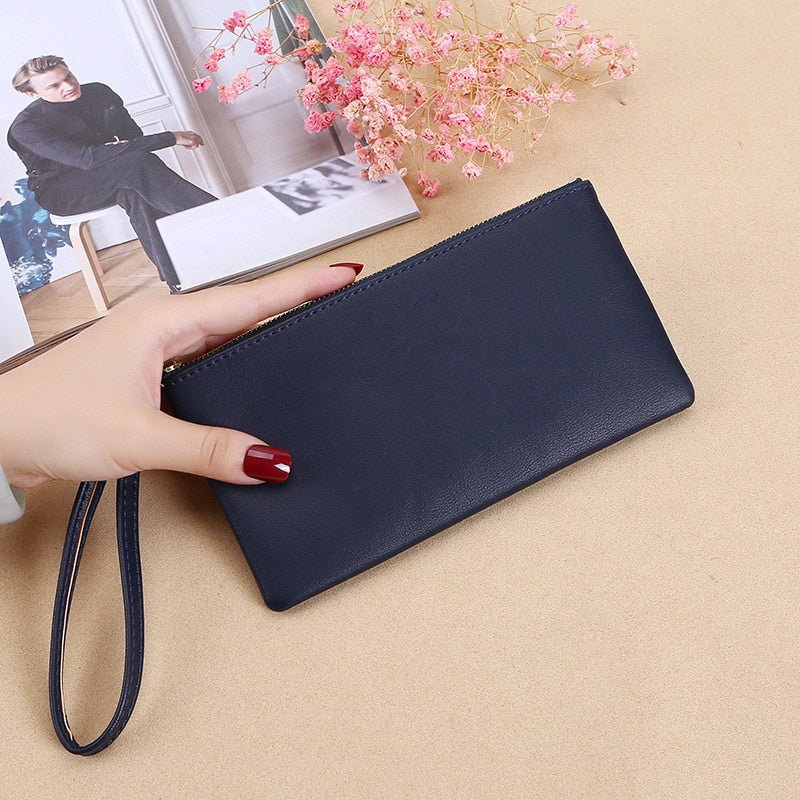 New Zipper Ladies Long Wallet Coin Purse Wallet PU Fashion Clutch Bag Large Capacity Ladies Wallet