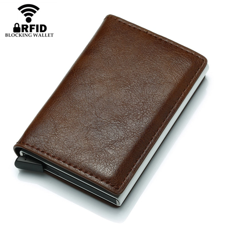 ZOVYVOL Antitheft Men Vintage Credit Card Holder Blocking Rfid Wallet Leather Unisex Security Wallet Leather Women Magic Wallet