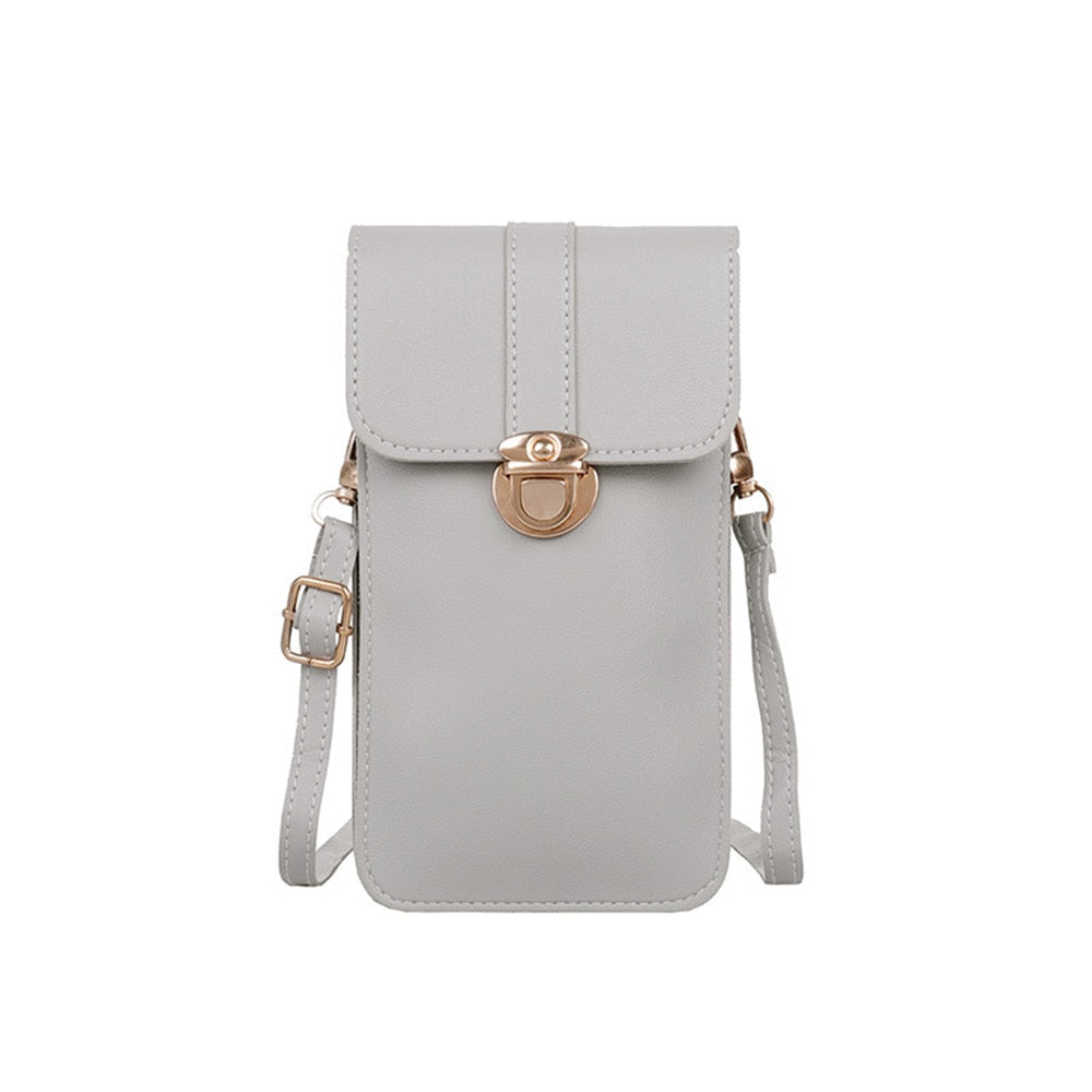 Touch Screen Cell Phone Purse Smartphone Wallet Leather Shoulder Strap Handbag Women Bag For Iphone Wallet Shoulder Bags