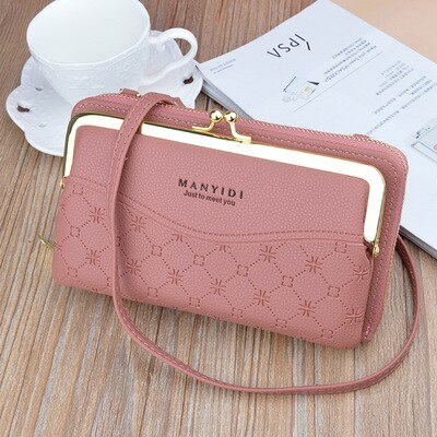Women Bag Big Screen Phone Bag Women's Wallet Long Zipper Shoulder Bag Fashion Messenger Bag Coin Purse Leather Crossbody Wallet