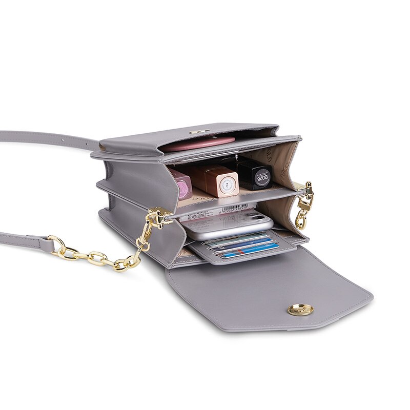 Mobile phone bag women cowhide bag women bag fashion trend single shoulder messenger bag wild new small square bag WILLIAMPOLO