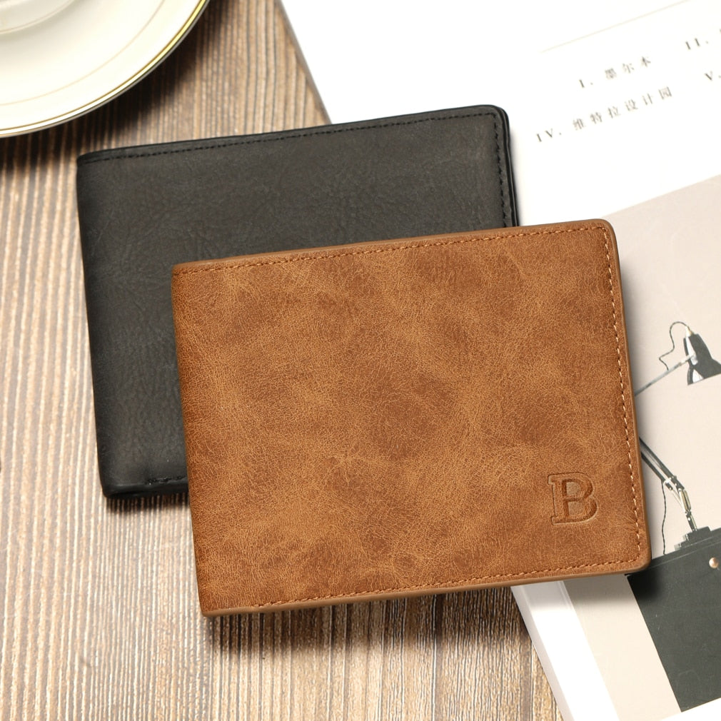 RFID Theft Protect Wallets New Men's Classic Leather Pockets Credit/ID Cards Holder Purse Wallet
