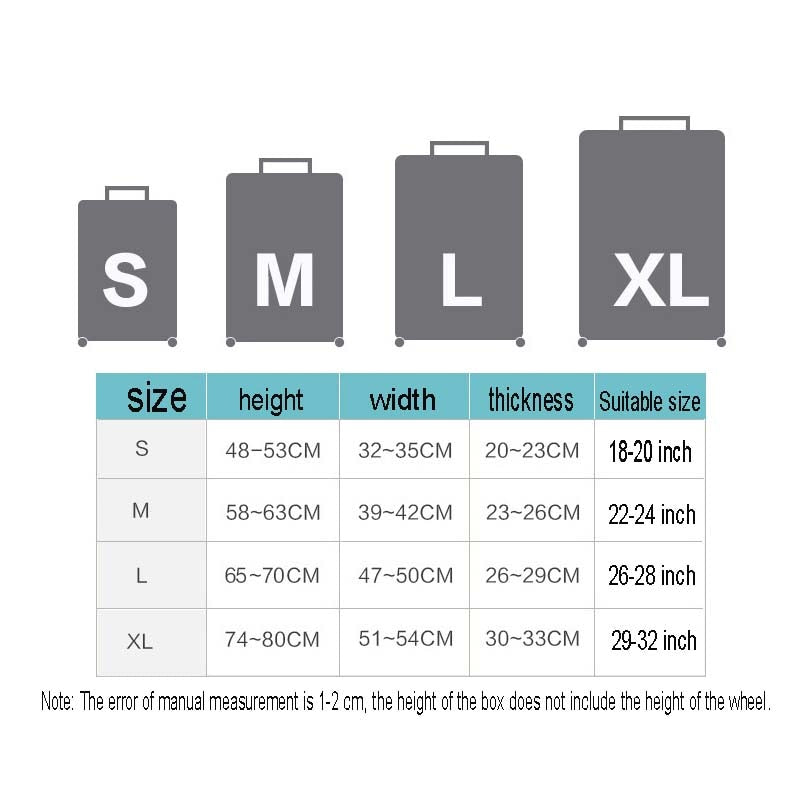 Thicken Suitcase Protective Covers For 18-32 Inch Suitcase Suitcase Travel Bag Trolley Elastic Luggage Cover