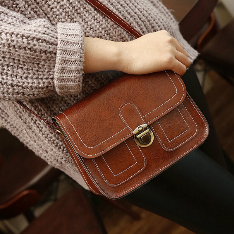New Korean Version The Small Square Women Bag Fashion Handbags Retro Shoulder Bag Messenger Bag Mobile Phone Bag