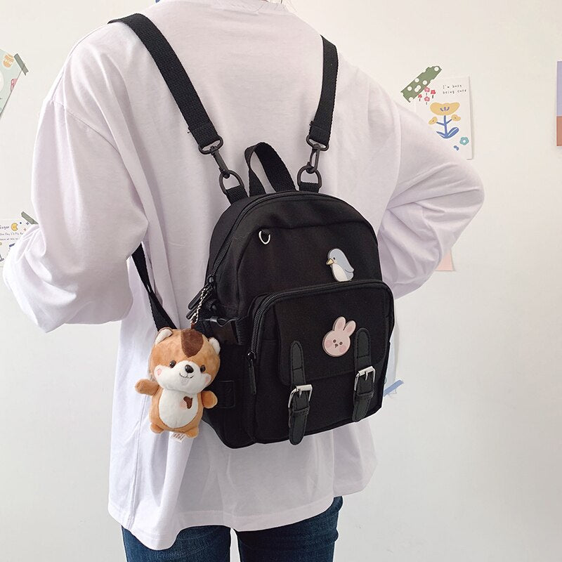 Mini Backpack Women Kawaii Shoulder Bag for Teenage Girls Multi-Function Small Bagpack Ladies Fashion Travle School Backpacks