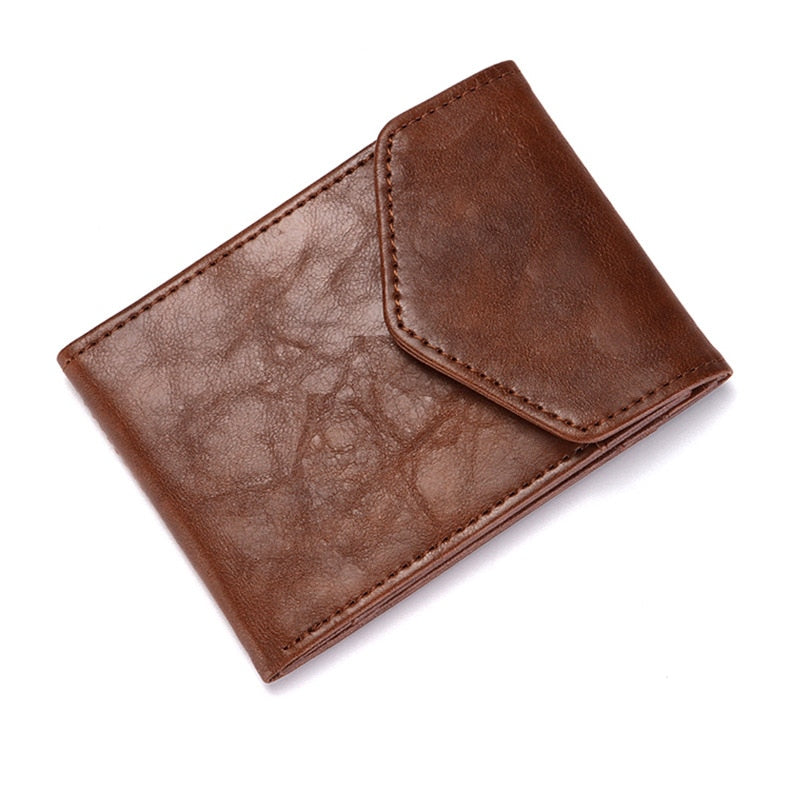 Fashion RFID Wallet Women Men Mini Ultrathin Leather Wallet Slim Wallet Coins Purse Credit ID & Card Holders Card Cases
