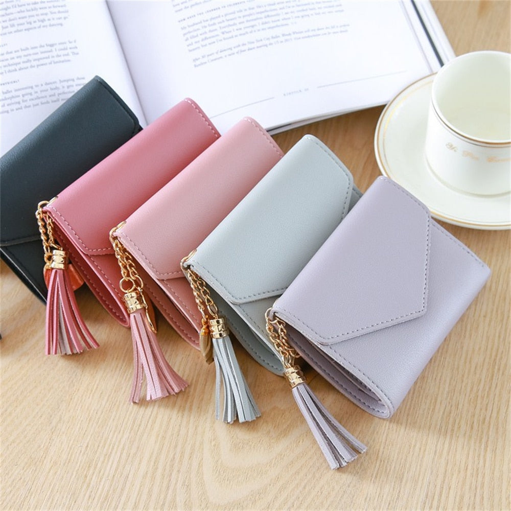 Spring and Summer New Short Hand-held Trend Heart-shaped Pendant Simple Fashion Multi-functional Lychee Pattern Women's Wallet
