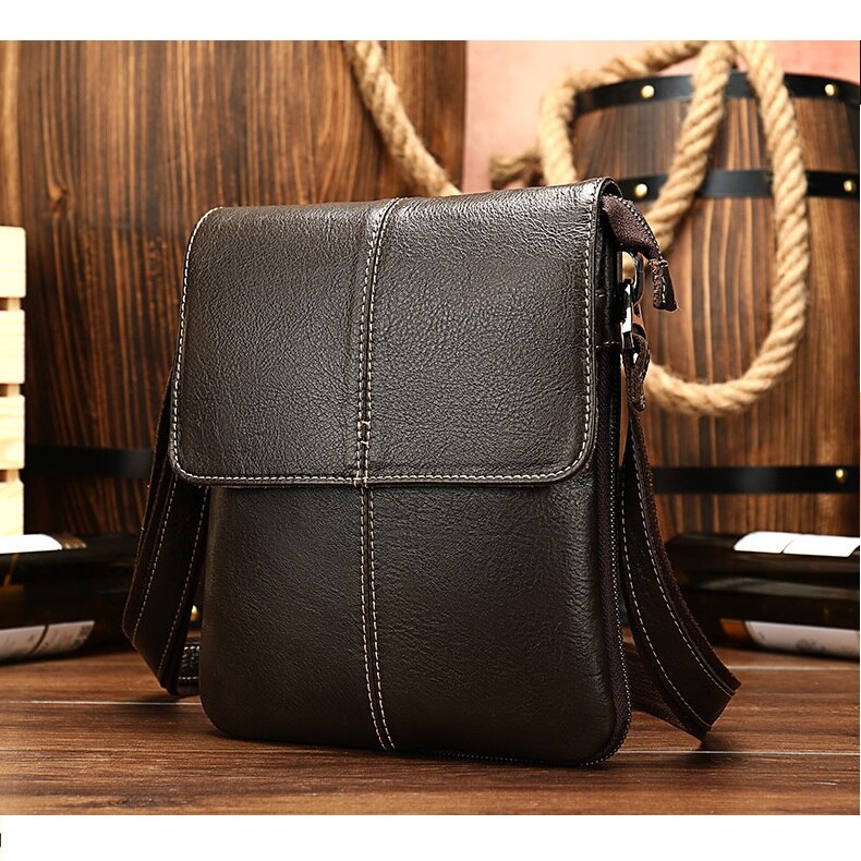Men's Shoulder Bag For Men Oil Leather Small Messenger Bag Men's Genuine Leather Crossbody/males Bags For Men Handbag
