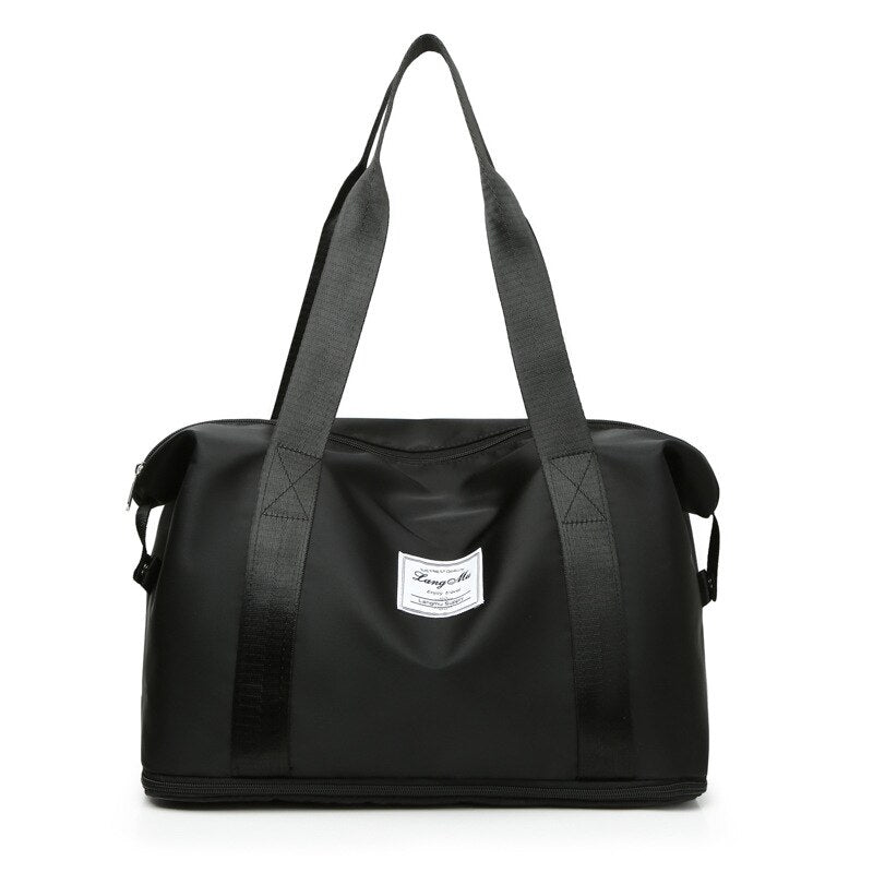 Fashionable Dry And Wet Separation One-Shoulder Carry-On Duffel Bag, Lady Large Capacity Extended Travel Bag