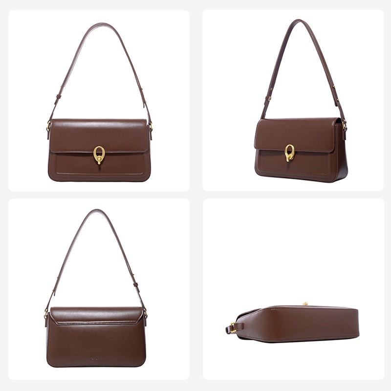 LA FESTIN Designer Women Fashion Brand One-shoulder Messenger New Trendy All-match Simple Underarm Square Bags Leather