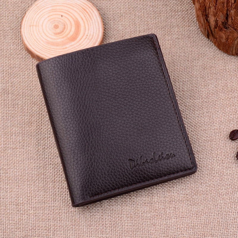 Men Business Leather Billfold Wallet Brand Luxury Short Slim Male Purses Money Credit Card Thin Hombre Billetera Portafoglio