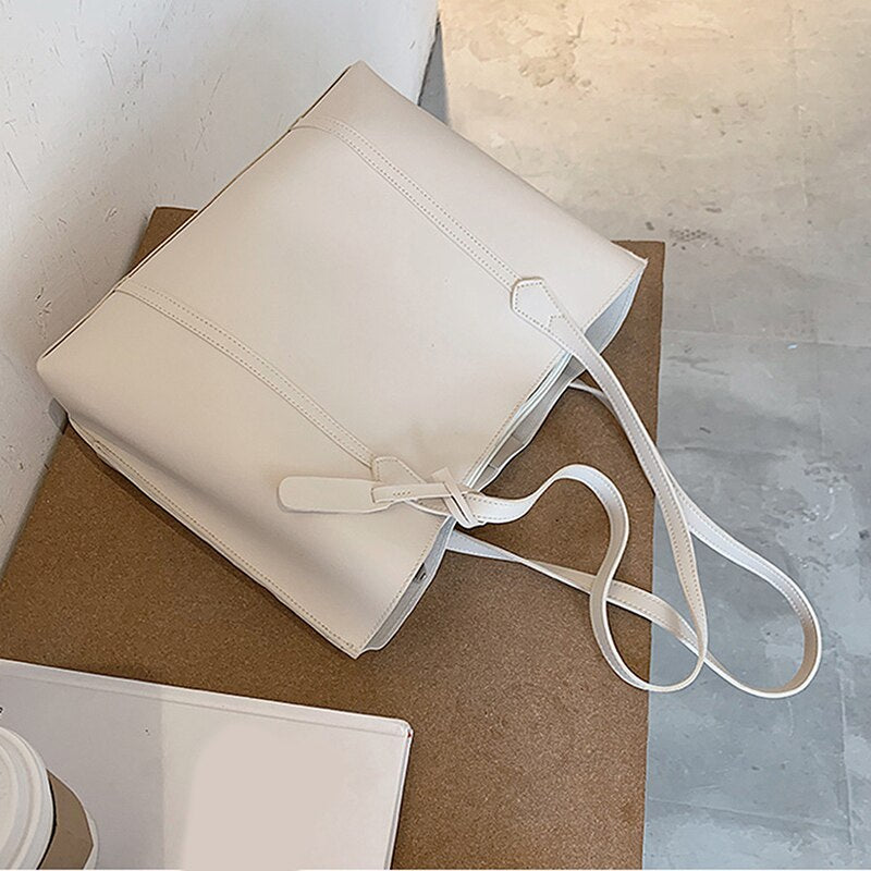 Women Leather Handbags Women's PU Tote Bag Large Capacity Female Shoulder Bags Solid Casual Women Bags Bolsas Femininas