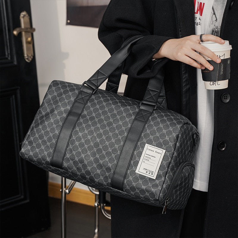 Designer Business Handbags for Men Shoulder Travel Bag Gym Sports Large Capacity Luggage Duffle Bag Men's Overnight Travel Tote