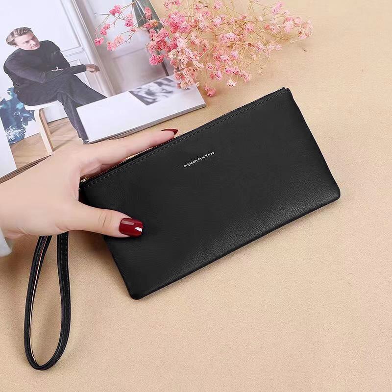 New Zipper Ladies Long Wallet Coin Purse Wallet PU Fashion Clutch Bag Large Capacity Ladies Wallet