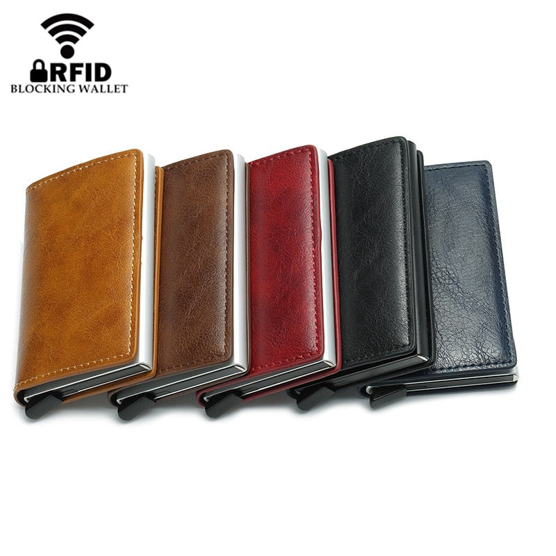 ZOVYVOL Antitheft Men Vintage Credit Card Holder Blocking Rfid Wallet Leather Unisex Security Wallet Leather Women Magic Wallet