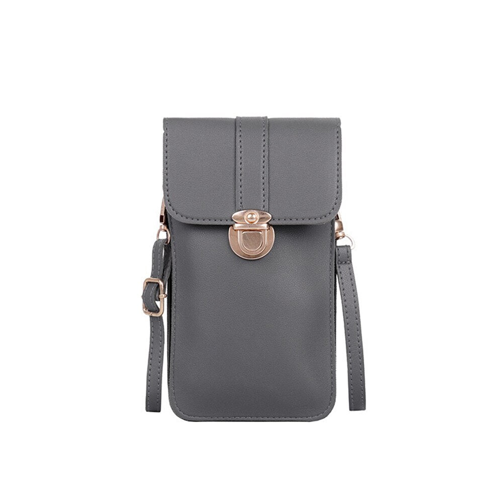 Touch Screen Cell Phone Purse Smartphone Wallet Leather Shoulder Strap Handbag Women Bag For Iphone Wallet Shoulder Bags