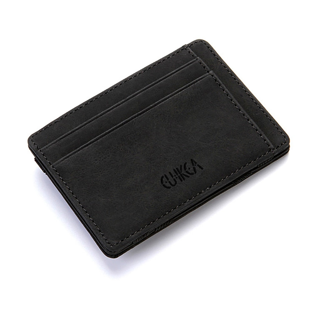 Ultra Thin Mini Wallet Men's Small Wallet Business PU Leather Magic Wallets High Quality Coin Purse Credit Card Holder Wallets