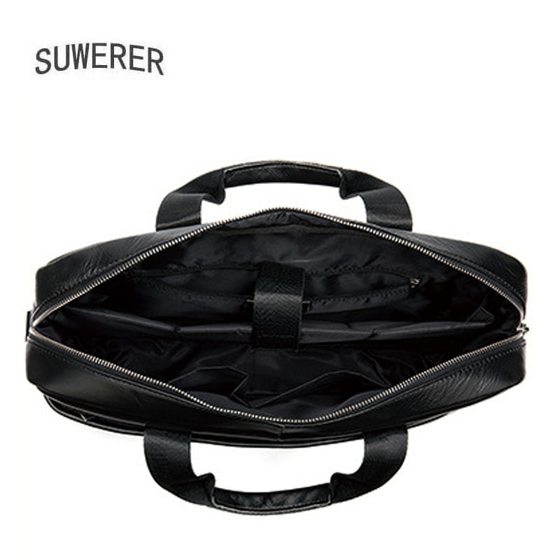 Genuine Leather business briefcase single shoulder crossbody bags men's bag simple large-capacity portable briefcase