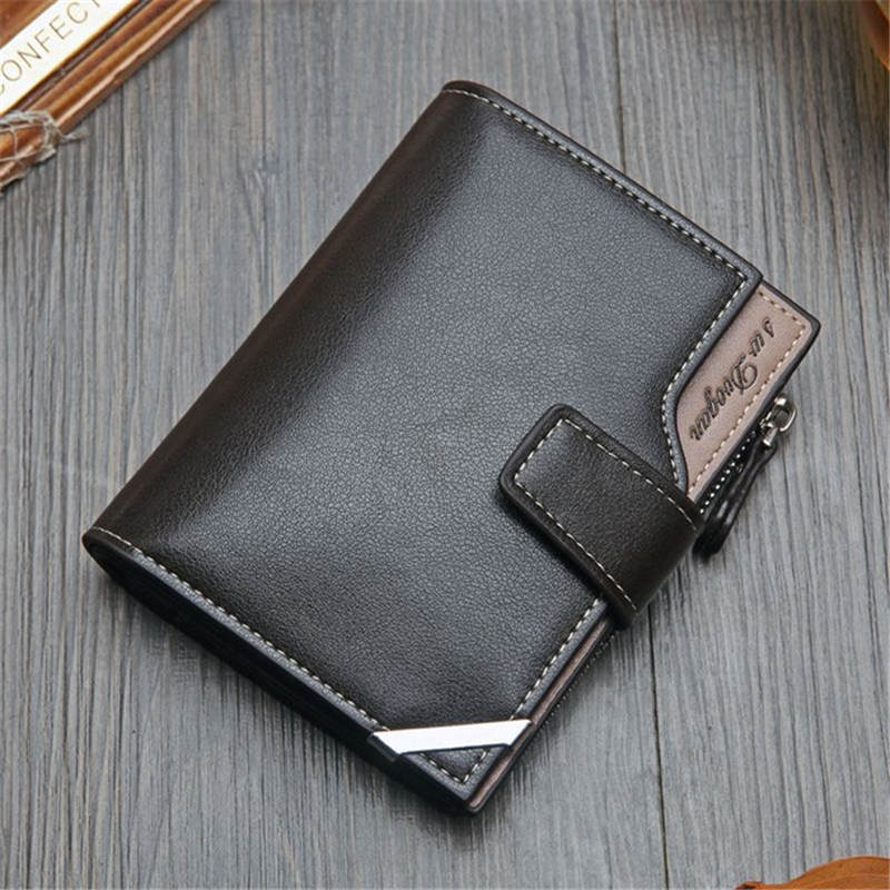 NO.ONEPAUL Vintage Men's Short Wallet Men Genuine Leather Multi-Card Bit Retro Card Holder Clutch Wallets Purses First Layer Re